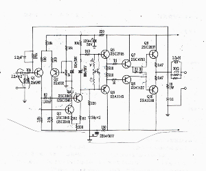 【図２】製作したパワーアンプ回路図